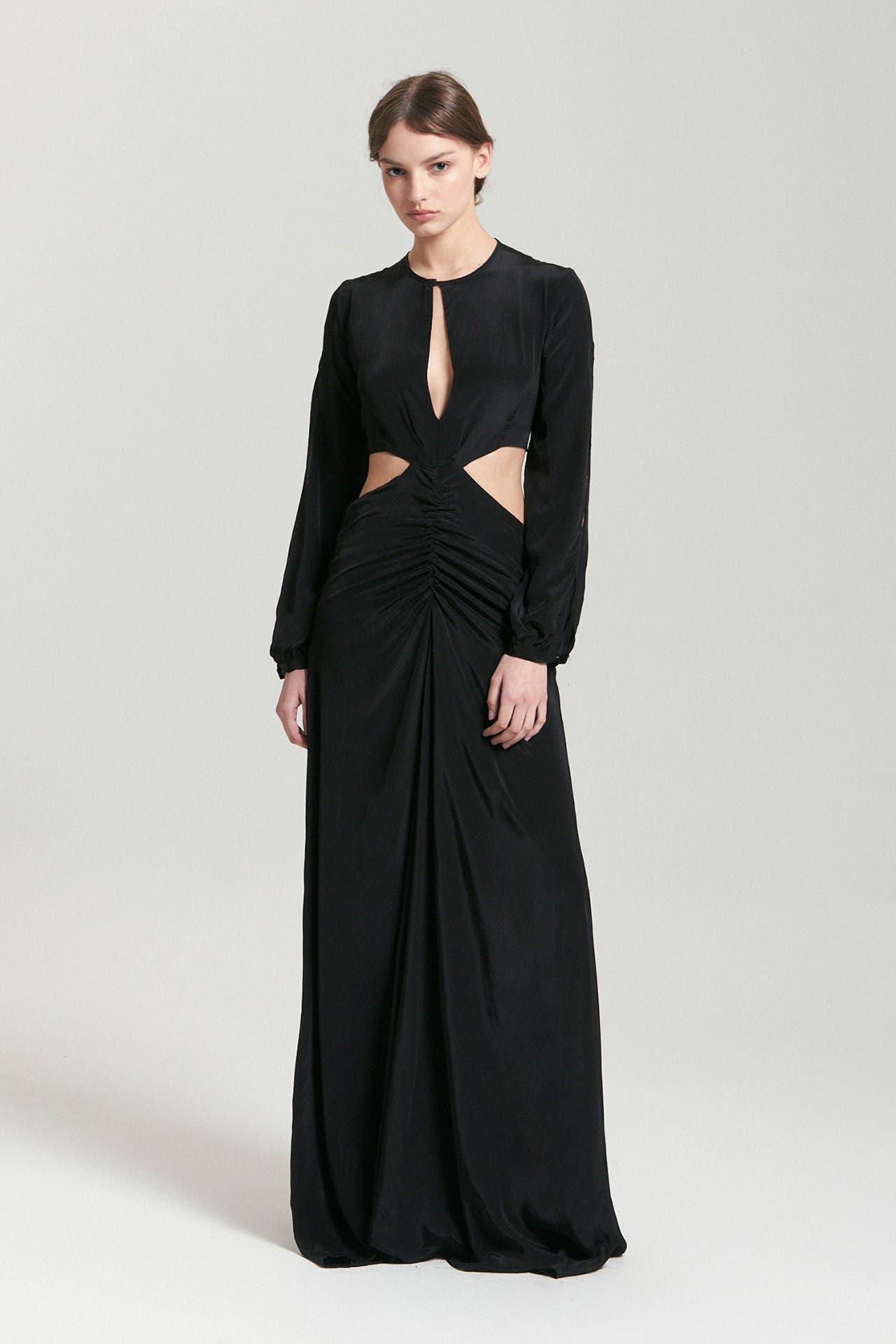 VESTIDO LARGO MORAL NEGRO