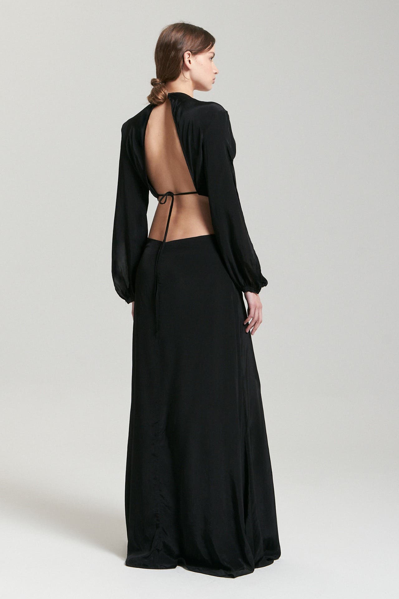 VESTIDO LARGO MORAL NEGRO
